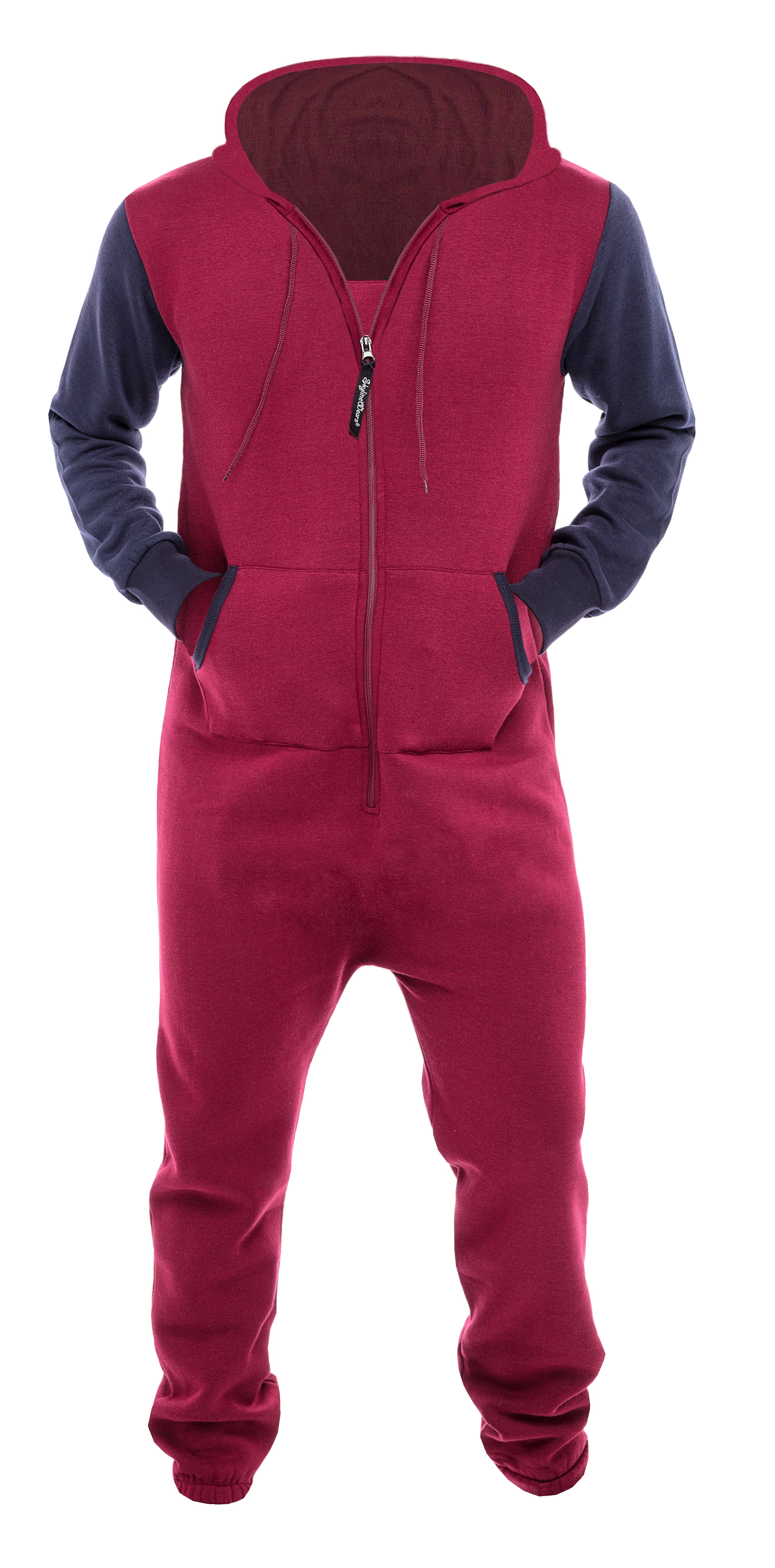 Mens One Piece Pajamas Adult Plain Jumpsuit non Footed Lightweight Sleepwear Unisex Playsuits