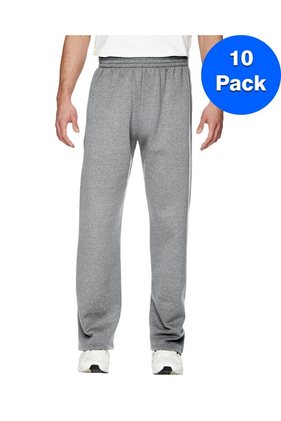 Mens Open-Bottom Pocket Sweatpants SF74R (10 PACK)