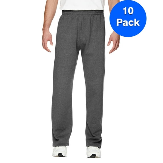 Mens Open-Bottom Pocket Sweatpants SF74R (10 PACK)