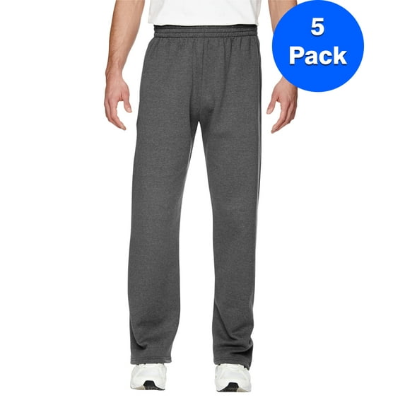 Mens Open-Bottom Pocket Sweatpants SF74R (5 PACK)