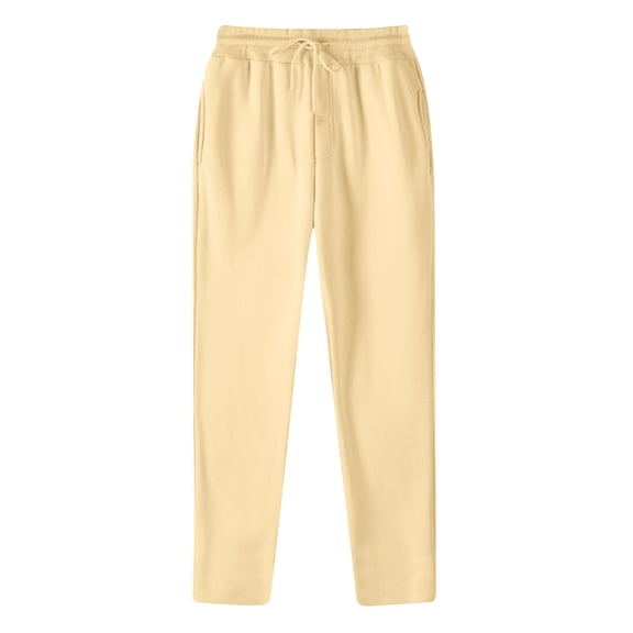 Mens Open Bottom Sweatpants with Pockets, Straight Leg Casual Joggers Running Active Athletic Pants