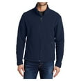 thumbnail image 1 of Mens Open Cuffs Midweight Value Polyester Fleece Jacket True Navy 4X-Large, 1 of 6
