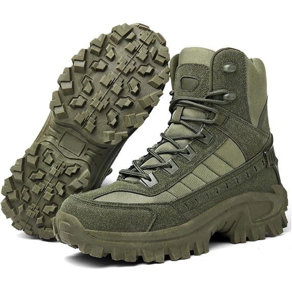 Mens Orthopedic Support Anti-Puncture Work Boots, Waterproof Anti-Sprain Hiking Boots, Combat Shoes for Hiking