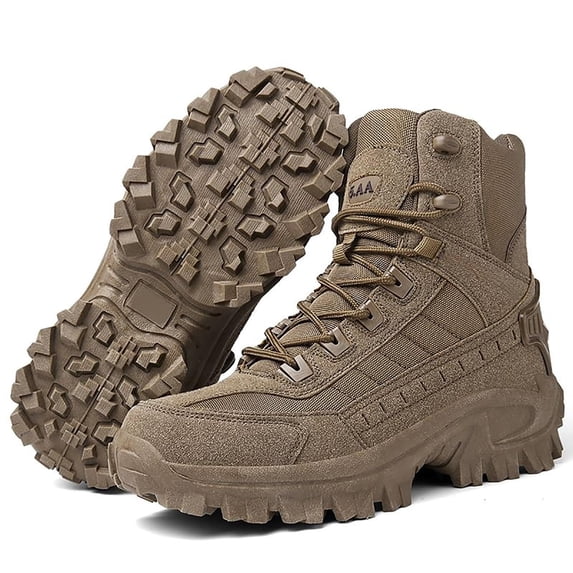 Mens Orthopedic Support Anti-Puncture Work Boots Waterproof Anti-Sprain Hiking Boots, Hiking Safety Orthopedic Boots for Men