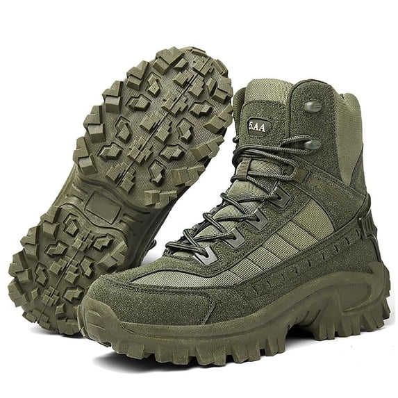 Mens Orthopedic Support Anti-Puncture Work Boots Waterproof Anti-Sprain Hiking Boots, Hiking Safety Orthopedic Boots for Men