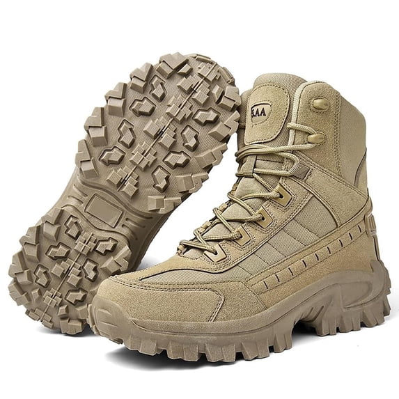 Mens Orthopedic Support Anti-Puncture Work Boots Waterproof Anti-Sprain Hiking Boots, Hiking Safety Orthopedic Boots for Men