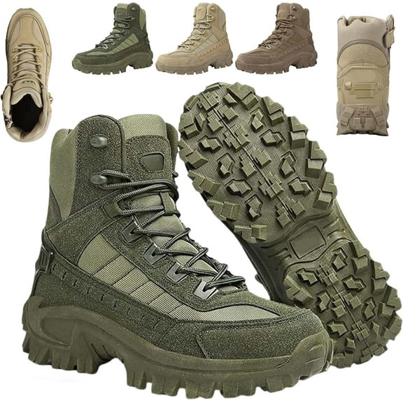 Mens Orthopedic Support Anti-Puncture Work Boots Waterproof Anti-Sprain Hiking Boots, Outdoor Lightweight Tactical Boot For All-Day Comfort