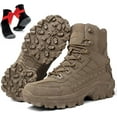 thumbnail image 1 of Mens Orthopedic Support Anti-Puncture Work Boots Waterproof Anti-Sprain Hiking Boots, Tactical Boots with Arch Support, 1 of 10