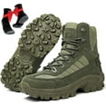 thumbnail image 1 of Mens Orthopedic Support Anti-Puncture Work Boots Waterproof Anti-Sprain Hiking Boots, Tactical Boots with Arch Support, 1 of 10