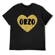 Mens Orzo I Love Orzo Risoni Funny Pasta Lover T-Shirt Black Small