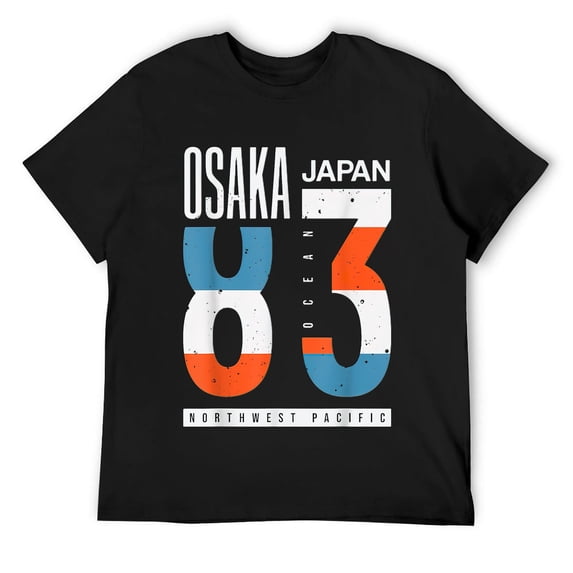 Mens Osaka Japan 83 Ocean North West Pacific T-Shirt Black 4XL