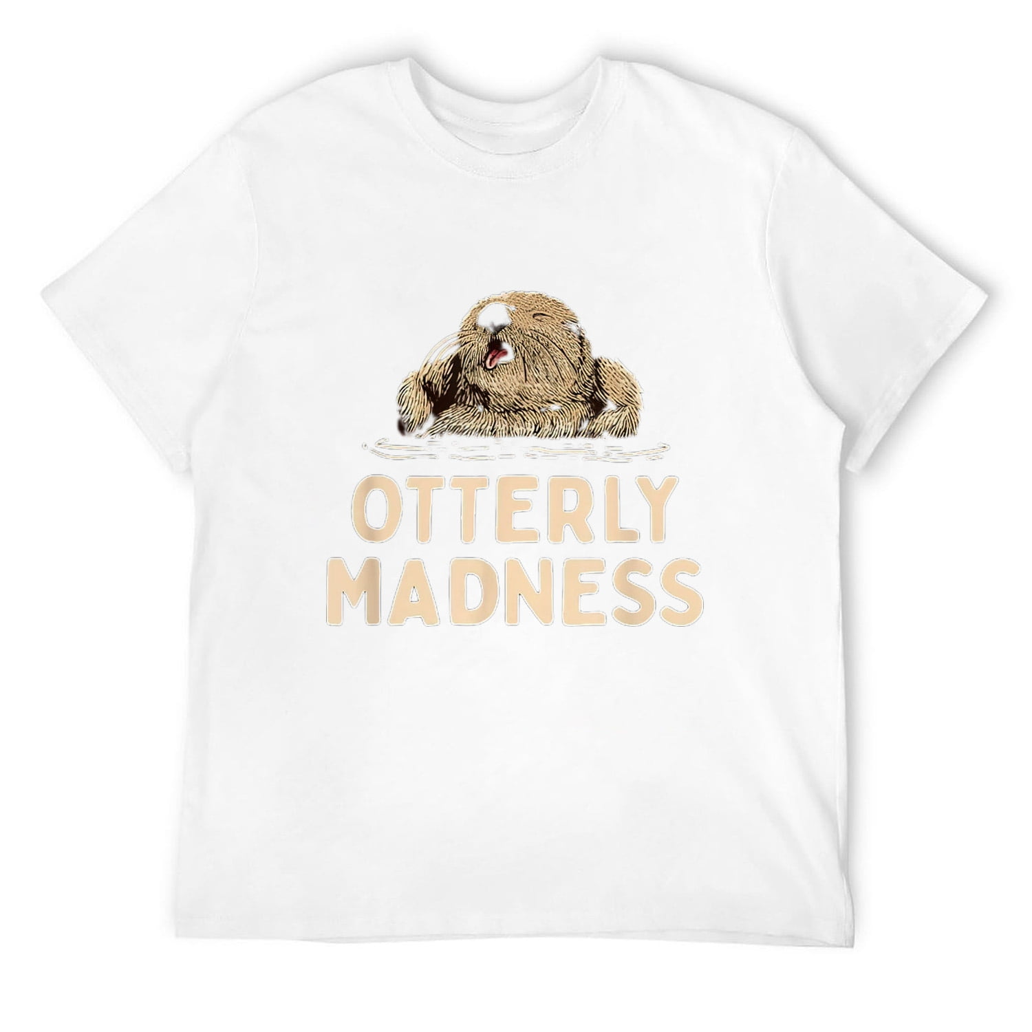 Mens Otterly Madness Otter Lover Sayings Otters Quote T-Shirt White ...