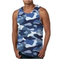 thumbnail image 1 of Mens Outdoor Camo Sleeveless Tops Muscle Cut Off T Shirt Bodybuilding Workout Tanks Casual Crewneck Military Shirts, 1 of 4