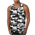 thumbnail image 1 of Mens Outdoor Camo Sleeveless Tops Muscle Cut Off T Shirt Bodybuilding Workout Tanks Casual Crewneck Military Shirts, 1 of 4