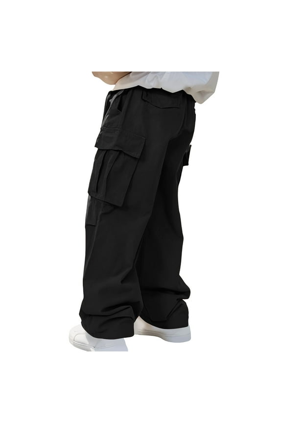 Mens Outdoor Cargo Pants, Men's Casual Cargo Pants Cotton Drawstring Athletic Jogger Sweatpants with Multi Pockets S-3XL