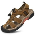 thumbnail image 1 of Mens Outdoor Hiking Sandals Closed Toe Waterproof Fisherman Walking Water Sandals Lightweight Athletic Shoes Easy Wearing Adjustable Protection, 1 of 5