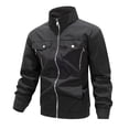 thumbnail image 1 of Mens Outdoor Jackets Lightweight Hiking Windproof Zip Up Tactical Jackets Casual Long Sleeve Workout Gym Cargo Coat, 1 of 7