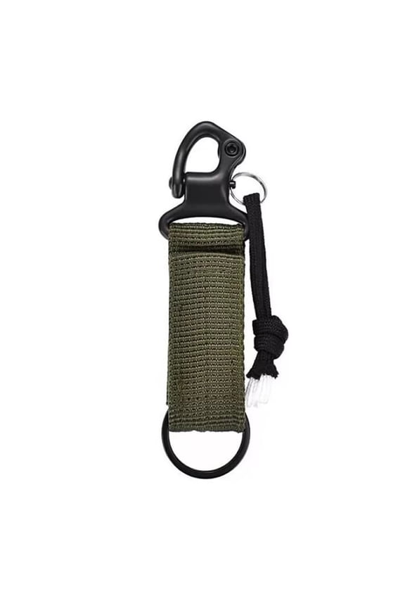 Mens Outdoor Key Ring Gear Key Keeper Nylon Belt Keychain Molle Webbing Key Clip Buckle