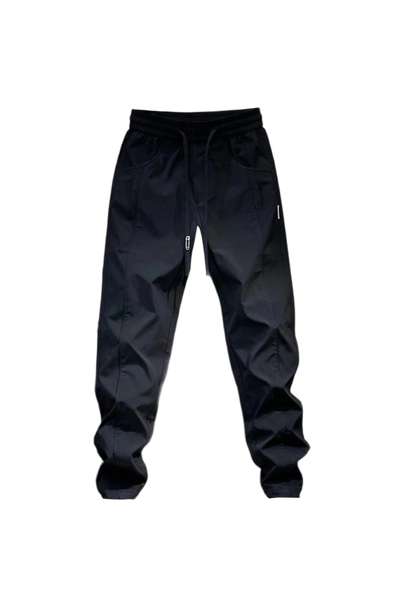 Mens Outdoor Performance Pants Loose Fit Lightweight Shell Trousers Versatile Summer Athletic Breathable Long Bottoms L