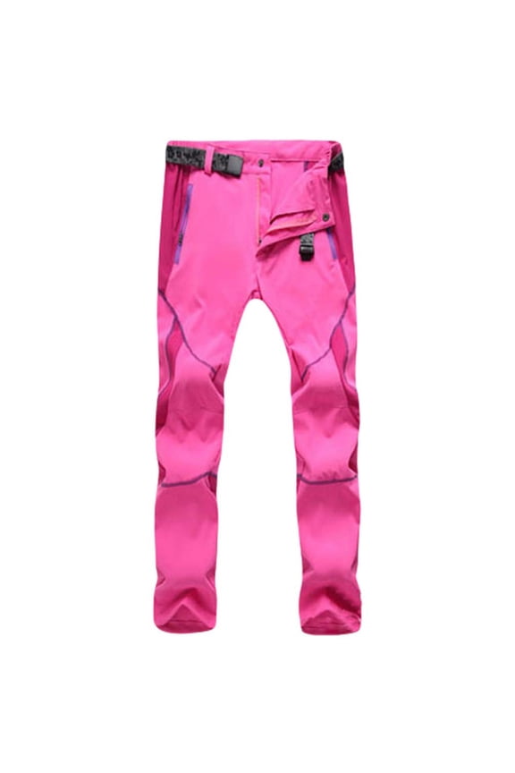 Mens Outdoor Quick-Dry Hiking Pants, Waterproof Windproof Athletic Trousers, Stretchy Soft Shell Climbing Pants