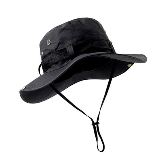 Mens Outdoor Sun Hat Bucket Safari Bush Boonie Hiking Fishing Cap Wide Brim New U4Q4