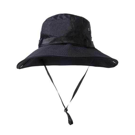 Mens Outdoor Sun Hat Bucket Safari Bush Boonie Hiking Hot Wide Cap Fishing C6I6