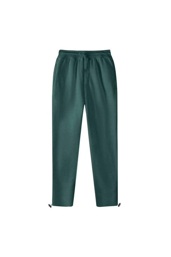 Mens Outdoor Sweat Pants, Men's Cotton Sweatpants Loose Fit Baggy Straight Leg Sweat Pants for Men Open Bottom Lounge Yoga Pants with Pockets S-3XL