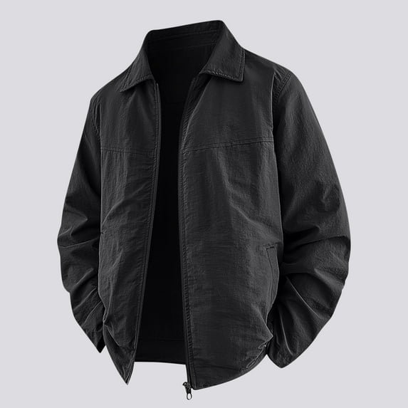 Mens Outdoor Waterproof Rain Jacket Premium Branded Windproof Everyday Wear Jackets for Men Black XL