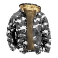 thumbnail image 1 of Mens Outerwear Jackets Hooded Zip Up Fleece Lined School Outfits for Teachers,Grey,2XL, 1 of 4