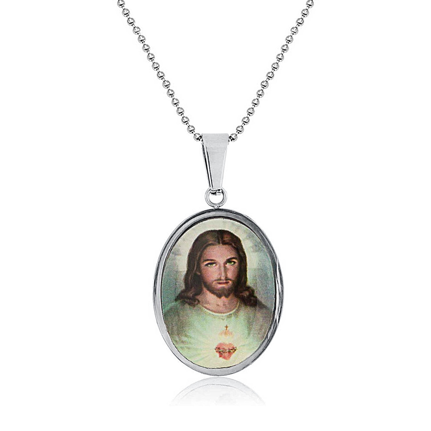 Sacred heart shop medal pendant