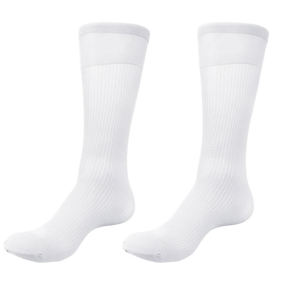 Mens Over the Calf Dress Socks Sheer Nylon Knee High Dress Socks