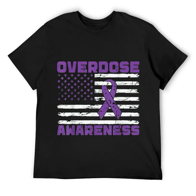 Overdose Awareness Purple Ribbon Tshirt Overdose Awareness Purple Ribbon Tshirt