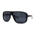 thumbnail image 1 of Mens Oversize European Design Racer Plastic Fashion Sunglasses All Black, 1 of 4