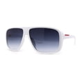 thumbnail image 1 of Mens Oversize European Design Racer Plastic Fashion Sunglasses White Smoke, 1 of 4