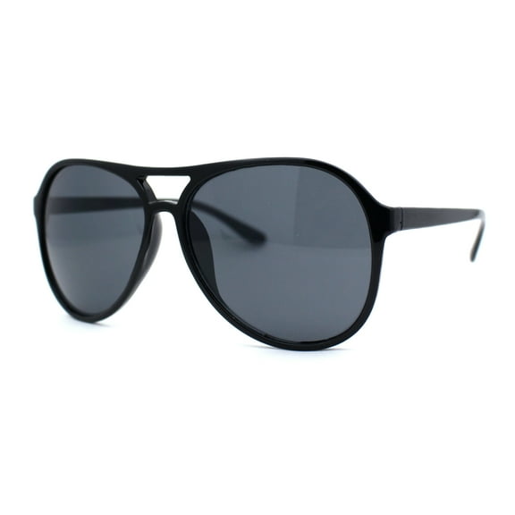 Mens Oversize Plastic Iconic Retro Racer Sunglasses All Black