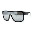 thumbnail image 1 of Mens Oversize Robotic Shield Sport Mirror Lens Sunglasses Black Silver Mirror, 1 of 4