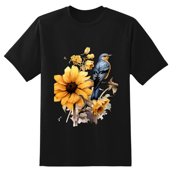 Mens Oversize T Shirts Bird (3)Casual Short Sleeve Basic Tees Crew Neck T-Shirt Funny Graphic Tees Black or White XS-5XL