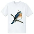 thumbnail image 1 of Mens Oversize T Shirts Bird (30)Casual Short Sleeve Basic Tees Crew Neck T-Shirt Funny Graphic Tees Black or White XS-5XL, 1 of 1