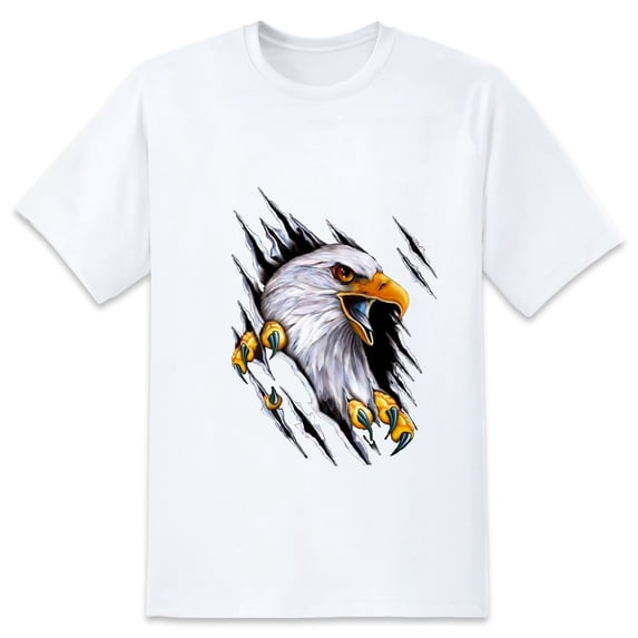 Mens Oversize T Shirts Eagle(17)Casual Short Sleeve Basic Tees Crew Neck T-Shirt Funny Graphic Tees Black or White XS-5XL