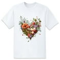 thumbnail image 1 of Mens Oversize T Shirts Flowers (1)Casual Short Sleeve Basic Tees Crew Neck T-Shirt Funny Graphic Tees Black or White XS-5XL, 1 of 1
