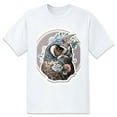 thumbnail image 1 of Mens Oversize T Shirts Owl (10)Casual Short Sleeve Basic Tees Crew Neck T-Shirt Funny Graphic Tees Black or White XS-5XL, 1 of 1