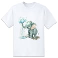 thumbnail image 1 of Mens Oversize T Shirts Watercolor Elephant (7)Casual Short Sleeve Basic Tees Crew Neck T-Shirt Funny Graphic Tees Black or White XS-5XL, 1 of 1