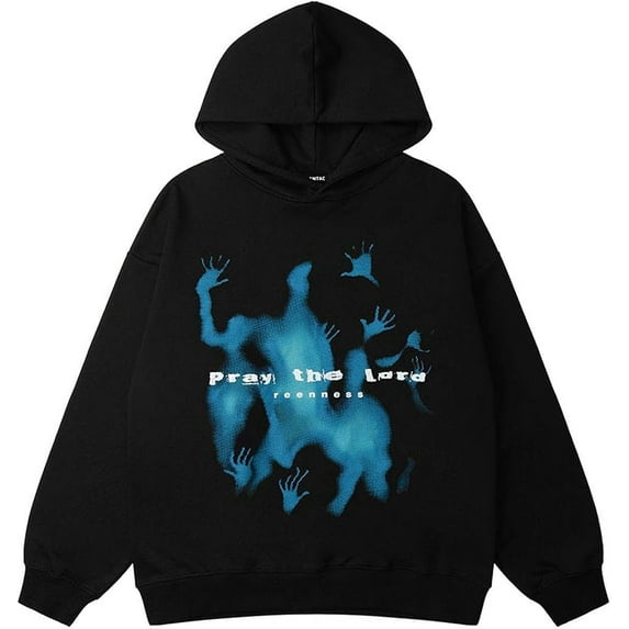 Mens Oversized Graphic Y2k Hoodies Vintage Fashion Streetwear Casual Hooded Sweatshirt Unisex Pullover Tops