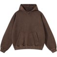 thumbnail image 1 of Mens Oversized Hoodies Vintage Hoodie Couples Pullover Acid Wash Hoodies for Men Streetwear Sweatshirts, 1 of 7