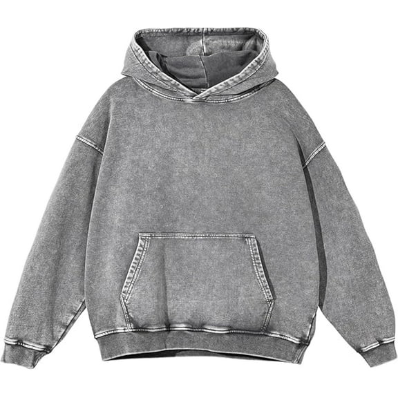 Mens Oversized Hoodies Vintage Hoodie Couples Pullover Acid Wash Hoodies for Men Streetwear Sweatshirts