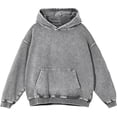 thumbnail image 1 of Mens Oversized Hoodies Vintage Hoodie Couples Pullover Acid Wash Hoodies for Men Streetwear Sweatshirts, 1 of 9