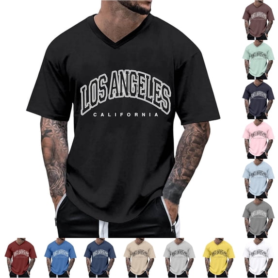 Mens Oversized T Shirt Men's Summer T Shirt Crew Neck Short Sleeve T Shirt with City Print Basic Shirts Men Loose Casual Shirts Men T Shirts Graphic Design Big & Tall T Shirts for Men, XL