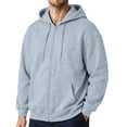 thumbnail image 1 of Mens Oversized Zip Up Hoodies Fleece Sweatshirts Long Sleeve Solid Jacket with Pockets, 1 of 7