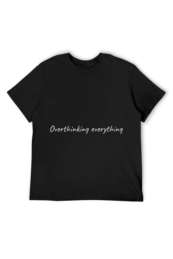 Mens Overthinking everything T-Shirt Black