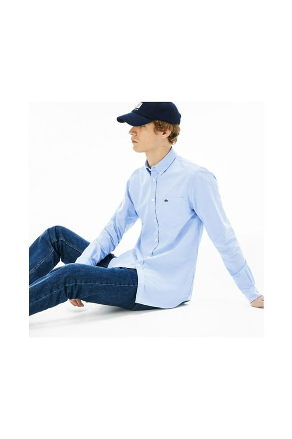 Mens Oxford Regular Fit Woven Button Front Shirt XL